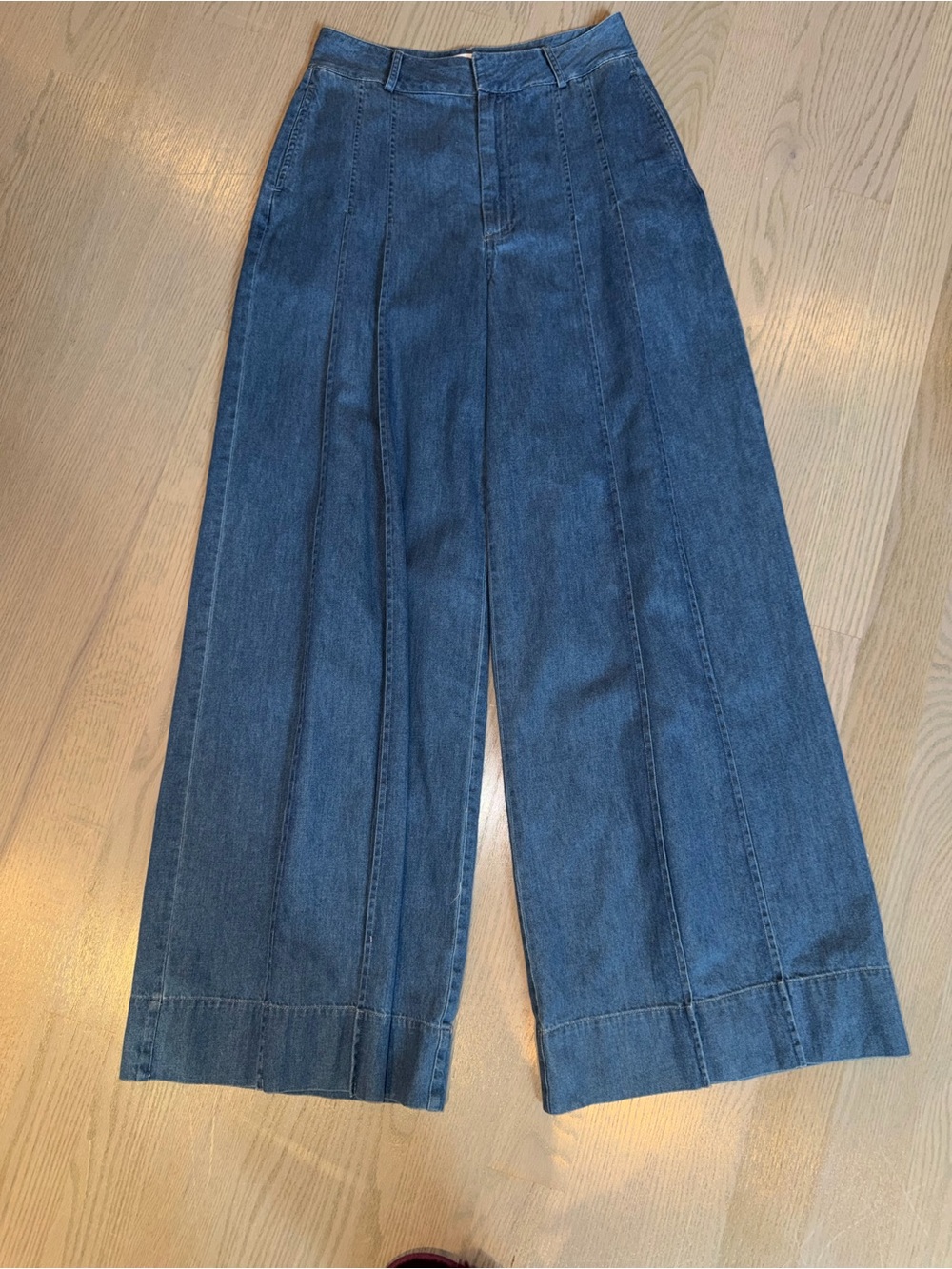10 Crosby Derek Lam Dark Blue Wide-Leg High-Rise Jeans
